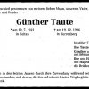 Taute Guenther 1921-1996 Todesanzeige